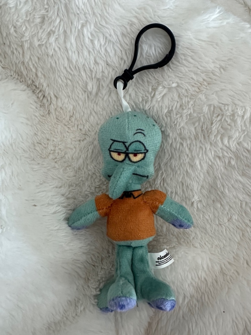 Squidward Plush Keychain with Orange Shirt